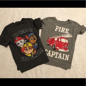 Graphic tees - Paw Patrol & Fire Truck